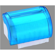 Hotel Publicl Toilet Wholesale Blue Translucent Round Plastic Wall Mounted Kitchen Tissue Paper Roll Holder